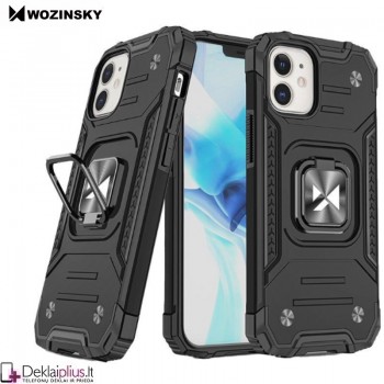 Wozinsky smūgiams atsparus dėklas su žiedu - juodas (telefonui Apple Iphone 14 Plus)   